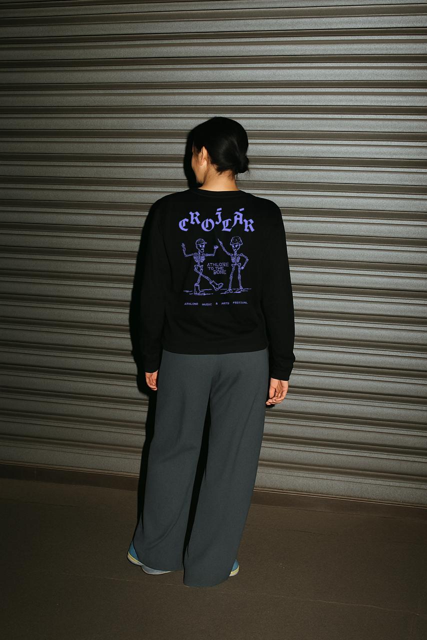 Croílar Festival T-Shirt – “Athlone to the Bone” Black Longsleeve